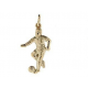 18kt geel gouden hanger - Voetballer - 23744