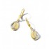 18kt bicolor gouden slinger oorringen met briljant 0.03ct - 23948