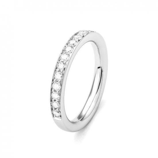 18kt witgouden ring met diamant 0.22ct - 2385