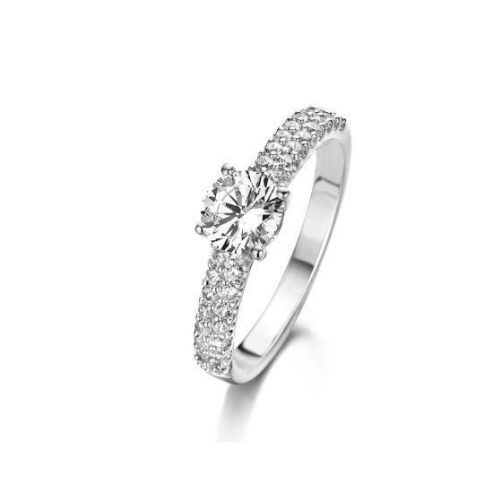 Naiomy zilveren ring met zircoon - 2418