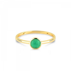 SWING JEWELS - 18kt geelgouden ring met groene zirconium - 2504