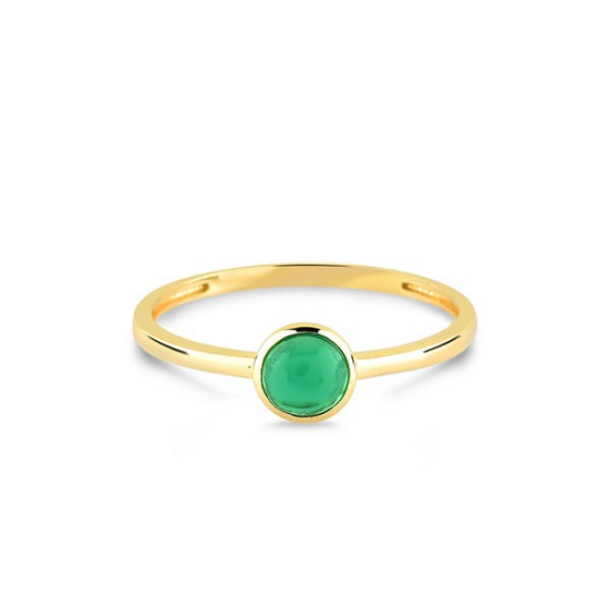 SWING JEWELS - 18kt geelgouden ring met groene zirconium - 2504