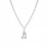NAIOMY zilveren halsketting met muzieknoot bezet in zirconium - 2510