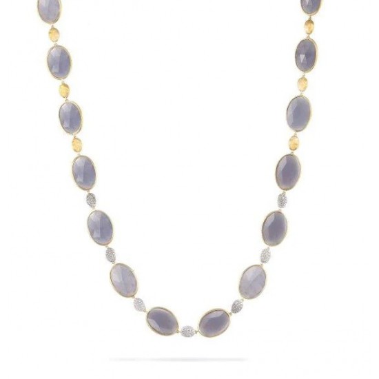 MARCO BICEGO MASTER PIECES18kt gouden ketting met briljant en blauwe saffier - uniek stuk - 2929