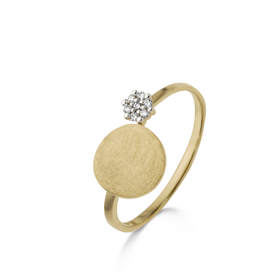 18kt bicolor gouden ring met diamant 0.035ct - 3023