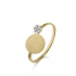 18kt bicolor gouden ring met diamant 0.035ct - 3023