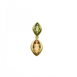 18kt geelgouden hanger met citrien & peridoot - 3025
