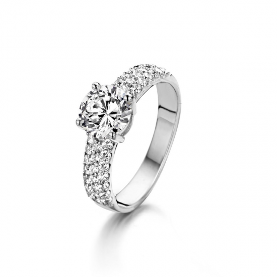NAIOMY zilveren ring met zirconium - 4388