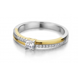 SILVER ROSE - zilveren ring met zirconium - 4687