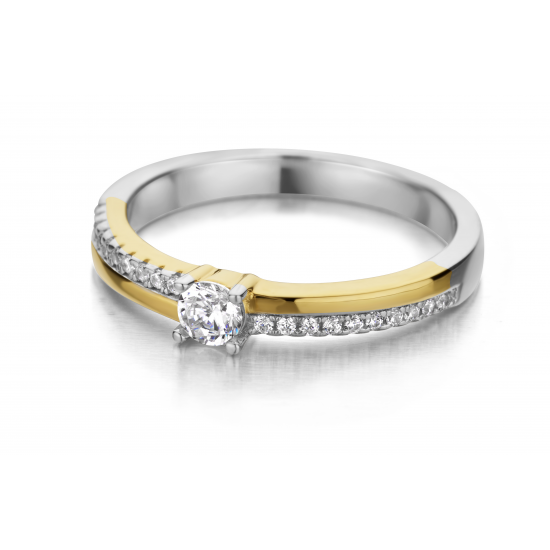 SILVER ROSE - zilveren ring met zirconium - 4687