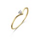 18kt bicolor gouden solitair ring met briljant 0.07ct - 4727