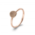 BIGLI Mini waves - 18kt rose gouden ring met bruine diamant 0.20ct - 4761