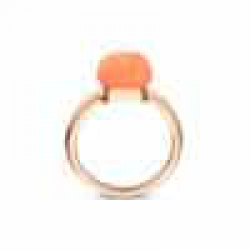 BIGLI Mini Sweety - 18kt rose gouden ring met melkkwarts, koraal 6ct en diamant 0.02ct - 4766