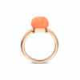 BIGLI Mini Sweety - 18kt rose gouden ring met melkkwarts, koraal 6ct en diamant 0.02ct - 4766