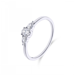 18kt witgouden ring met diamant 0.36ct - 5176