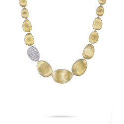 MARCO BICEGO Lunaria - 18kt bicolor gouden halsketting met briljant 1.32ct - 5405
