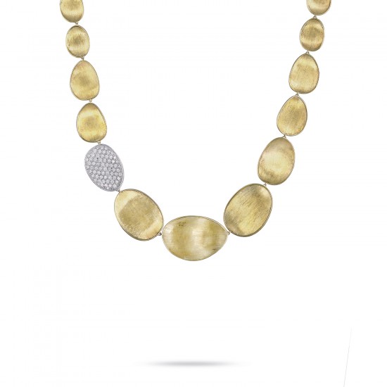 MARCO BICEGO Lunaria - 18kt bicolor gouden halsketting met briljant 1.32ct - 5405