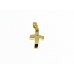 18kt geelgouden hanger - kruisje - 5484
