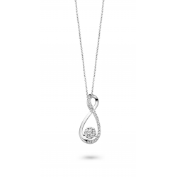 DULCI NEA - 18 kt witgouden hanger met diamant (0.28 ct.) - 6517