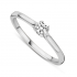 DULCI NEA - 18kt witgouden solitaire ring met briljant 0.09ct - 6528