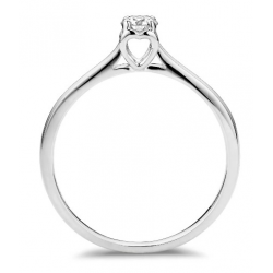 DULCI NEA - 18kt witgouden solitaire ring met briljant 0.09ct - 6528