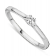 DULCI NEA - 18kt witgouden solitaire ring met briljant 0.09ct - 6528