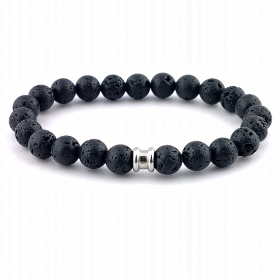 STEEL & BARNETT stone bracelet - Lava - 6593