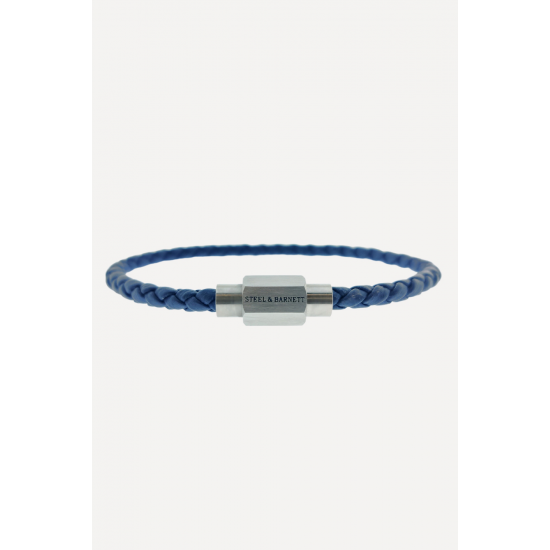 STEEL & BARNETT leather bracelet - Blue - 6667