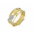 18kt bicolore gouden ring met briljant 0.08ct - 7340