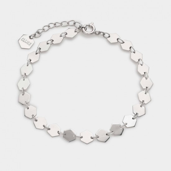 CLUSE Essentiele silver all hexagons chain bracelet - 7585