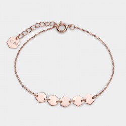 CLUSE Essentiele rose gold hexagons chain bracelet - 7629