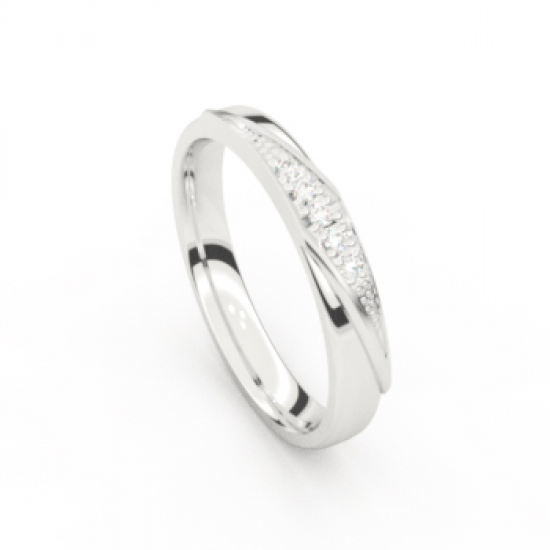 TESSINA 14KT GOUDEN TROUWRING MET BRILJANT - 8493