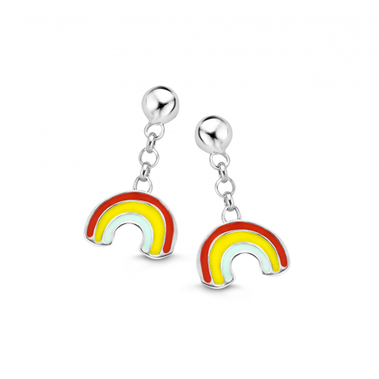 Naiomy zilveren kinderoorringen - Rainbow - 8643