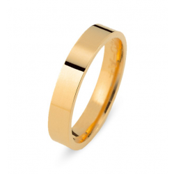 DUO 18kt geel gouden trouwring - 9091