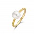 DULCI NEA - 18kt bicolor gouden ring met zoetwaterparel - 9150