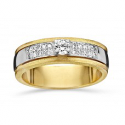 18kt bicolore gouden ring met zirconium - 9429