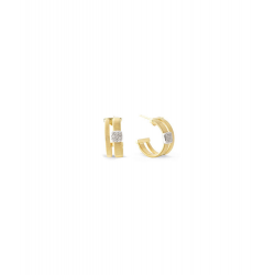 MARCO BICEGO MASAI 18kt bicolor gouden oorringen met briljant 0.14ct - 9541