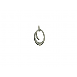 18KT WIT GOUDEN HANGER MET BRILJANT 0.02ct - 10141