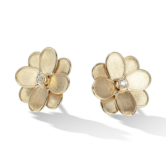 MARCO BICEGO Lunaria Petali Collectie - 18kt geel gouden oorringen en diamant 0.16ct - 10677