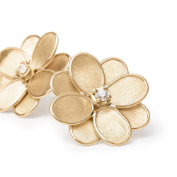 MARCO BICEGO Lunaria Petali Collectie - 18kt geel gouden oorringen en diamant 0.16ct - 10677