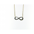 18kt geel gouden halsketting met infiniti / eindeloos / endless - 10928
