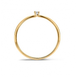 DULCI NEA - 18kt geelgouden solitair ring met briljant 0.11ct - 11220