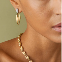 MARCO BICEGO Lucia - 18kt bicolor gouden oorringen met briljant 0.39ct - 11229