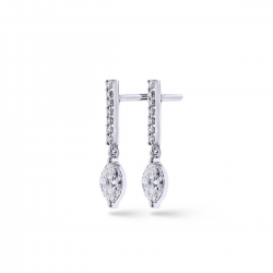 18kt witgouden oorringen met diamant 0.41ct - 11324