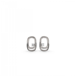 AnnaMaria Cammilli Serie Uno - 18kt witgouden oorringen met briljanten 0.16ct - 11433