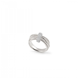 AnnaMaria Cammilli Tie Chic - 18kt witgouden ring met briljanten 0.21ct - 12341