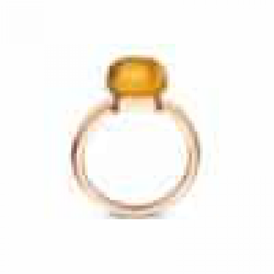 BIGLI Mini Sweety - 18kt rose gouden ring met cognac kwarts, parelmoer 6ct en diamant 0.02ct - 13056