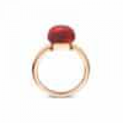 BIGLI Mini Sweety - 18kt rose gouden ring met granaat, parelmoer 6ct & diamant 0.02ct - 13057