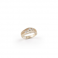 ANNAMARIA CAMMILLI Dune - 18kt natural wit gouden ring met briljant 0.19ct - 13500