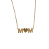 18kt geel gouden halsketting met MOM hanger en briljant 0.05ct - 13623